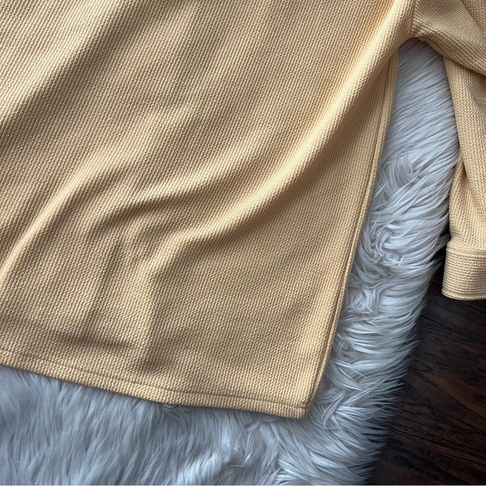 Vici Yellow Button-Front Textured Oversized Shack… - image 5